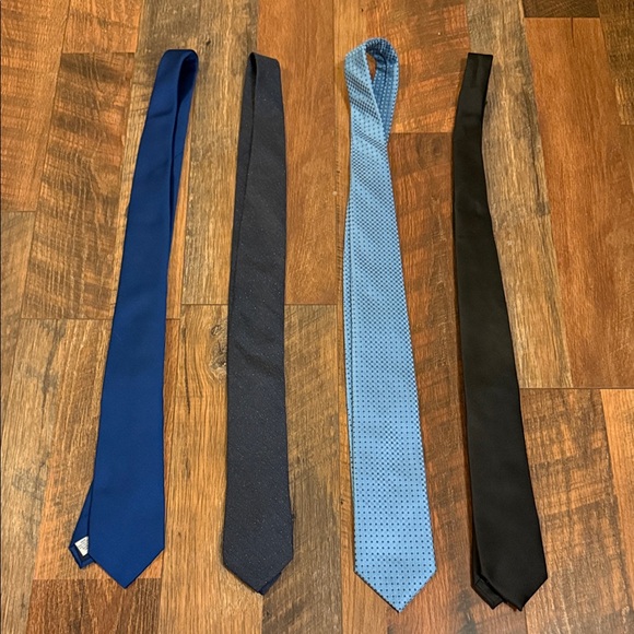 Men's Tie Collection - Royal Blue, Navy, Sky Blue, Black - Picture 1 of 3